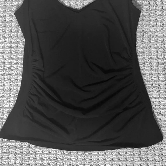 Laundry by Shelli Segal Wide-Strappy Black Top, Size M - Picture 5 of 10